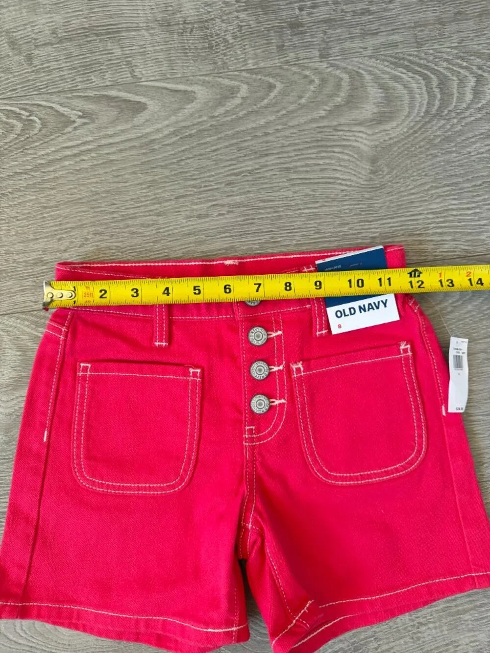 Old Navy Girls Pink High-Rise Shorts Size 8 NWT